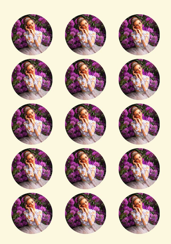 Cupcake Stencil 15 x 50mm Circles
