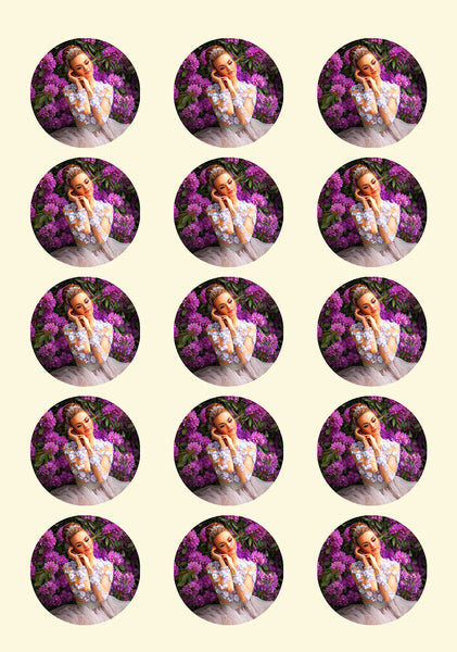 Cupcake Stencil 15 x 50mm Circles