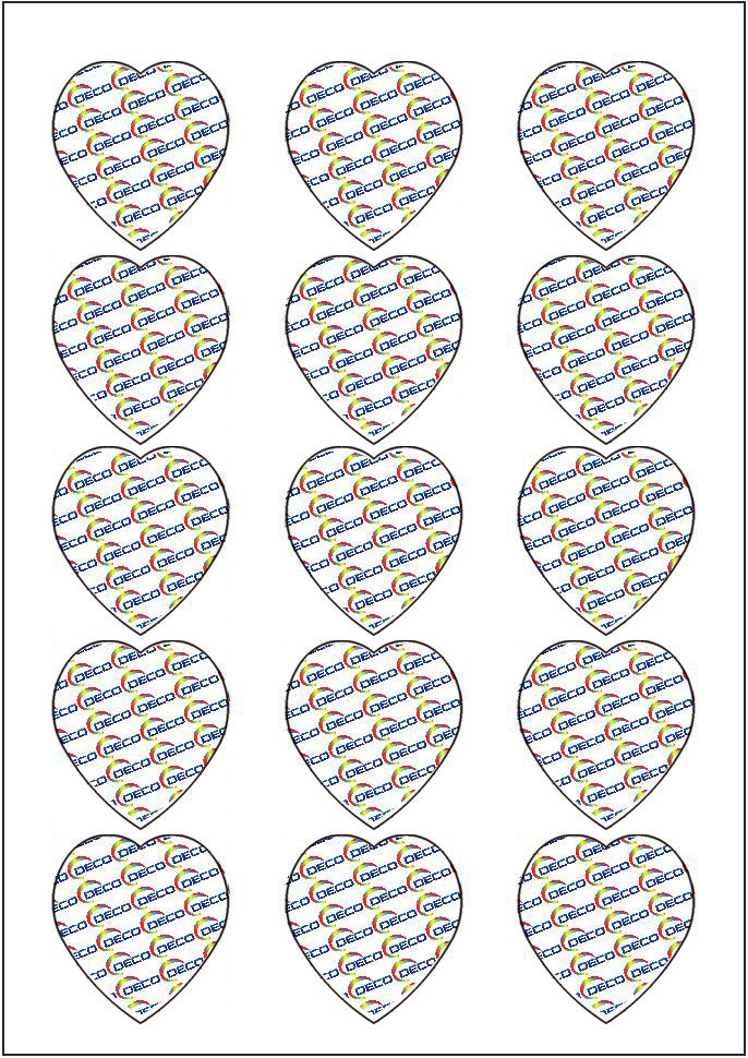 15 Hearts (50mm) (24 sheets)