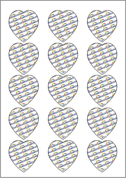 15 Hearts (50mm) (24 sheets)